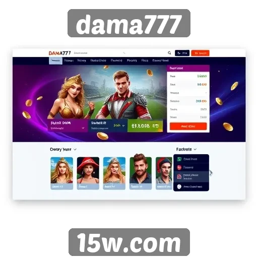 Análise da interface de usuário no site dama777